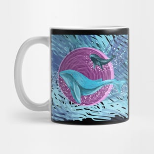 Whales blue Mug